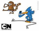 Mordecai y Rigby karatekas