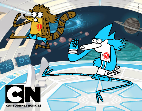 Mordecai y Rigby karatekas