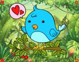 Dibujo Pájaro de Twitter pintado por 2530