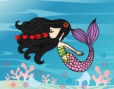Dibujo Sirena flotando pintado por ashily018