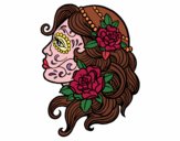 Dibujo Tatuaje de Catrina pintado por yebeth