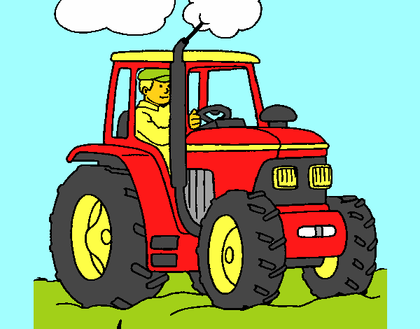 Tractor en funcionamiento