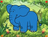 Dibujo Un elefante africano pintado por 2530