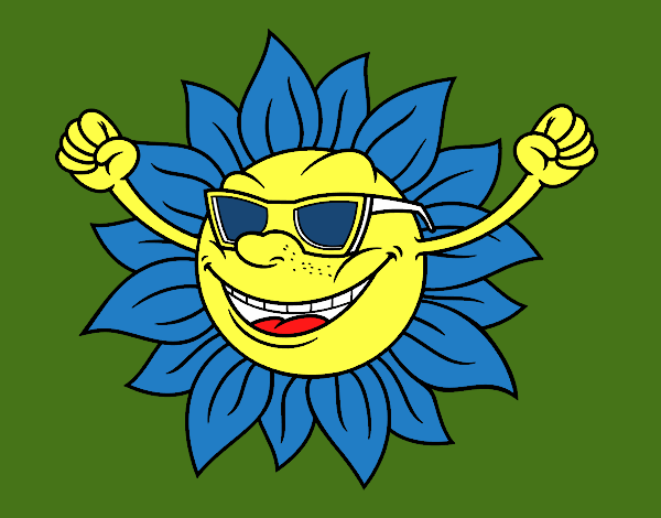 Un sol con gafas de sol