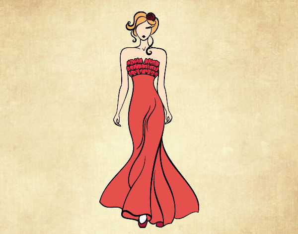 Dibujo Vestido de boda elegante pintado por DiamondB