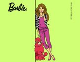 Barbie con cazadora de cuadros