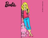 Barbie con cazadora de cuadros