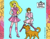 Barbie con su perrito y una amiga