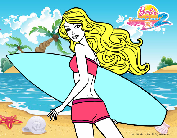 Barbie surfera