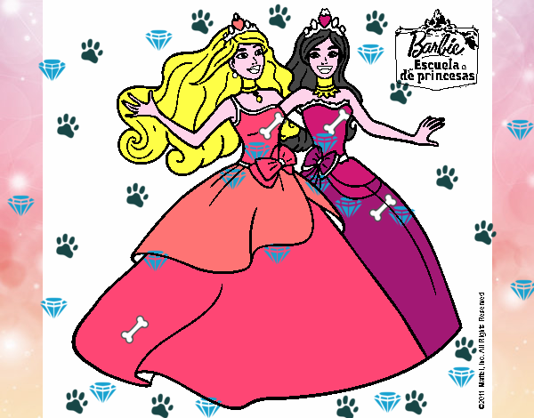 Barbie y su amiga súper felices