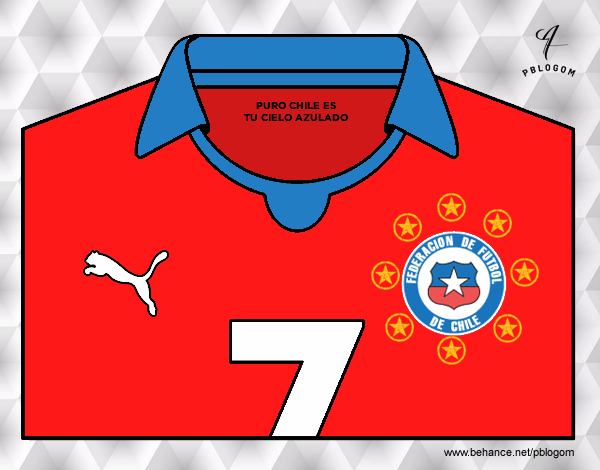 Camiseta del mundial de fútbol 2014 de Chile