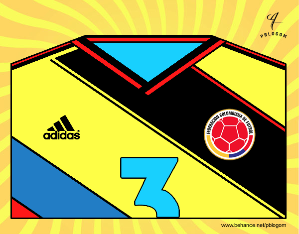 Camiseta del mundial de fútbol 2014 de Colombia