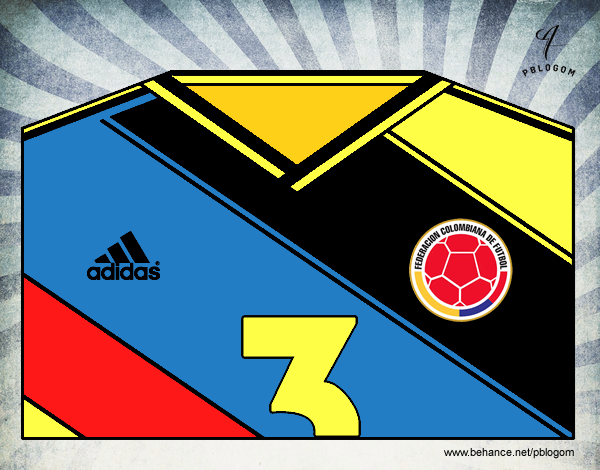 Camiseta del mundial de fútbol 2014 de Colombia