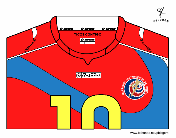 Camiseta del mundial de fútbol 2014 de Costa Rica