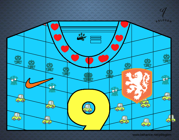 Camiseta del mundial de fútbol 2014 de Holanda