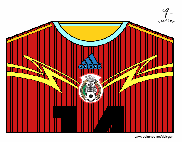 Camiseta del mundial de fútbol 2014 de México