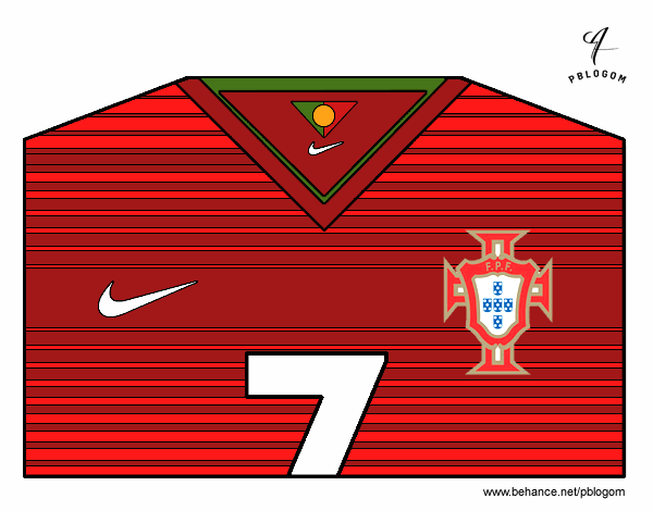 Camiseta del mundial de fútbol 2014 de Portugal