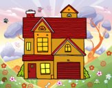 Dibujo Casa unifamiliar americana pintado por Liliana458