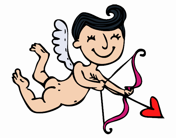 Cupido contento con flecha