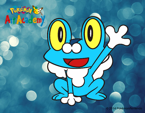 froakie en el agua