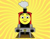 Dibujo James la locomotora pintado por meibol