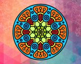 Dibujo Mandala crop circle pintado por meibol