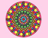 Dibujo Mandala flor con círculos pintado por CLARITAMC