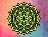 Dibujo Mandala para meditar pintado por meibol