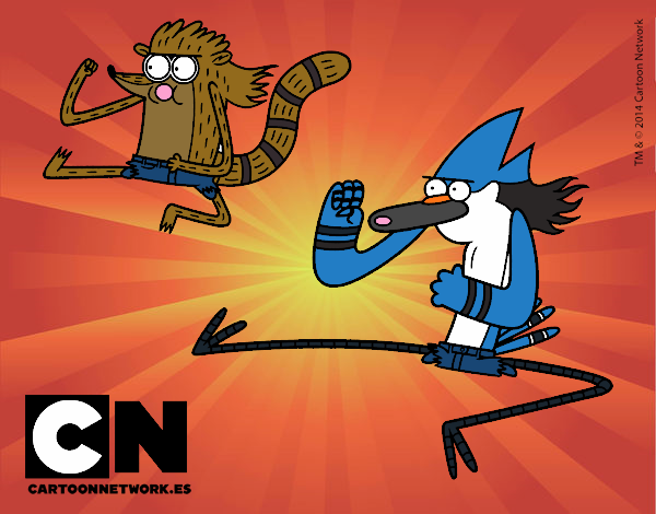 Mordecai y Rigby karatekas