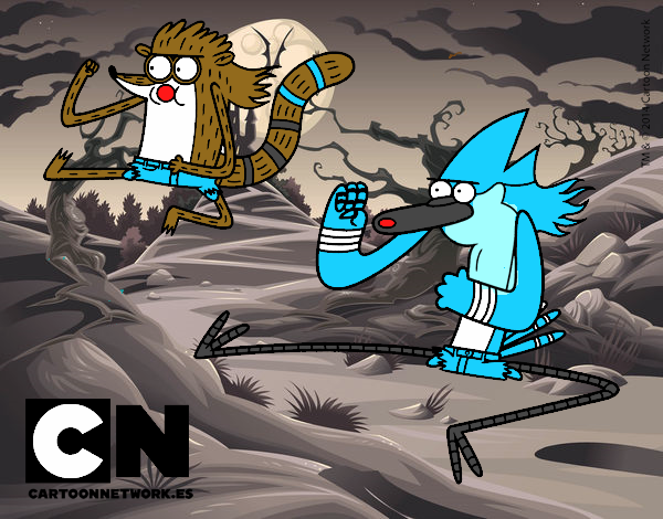 Mordecai y Rigby karatekas