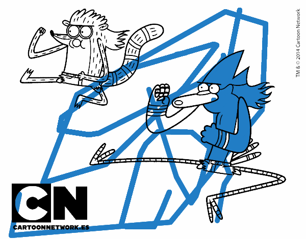 Mordecai y Rigby karatekas