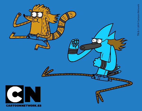 Mordecai y Rigby karatekas