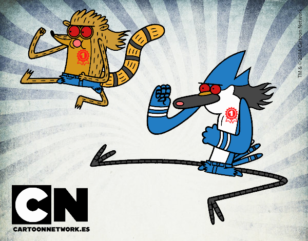 Mordecai y Rigby karatekas