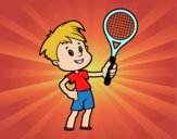 Niño con raqueta