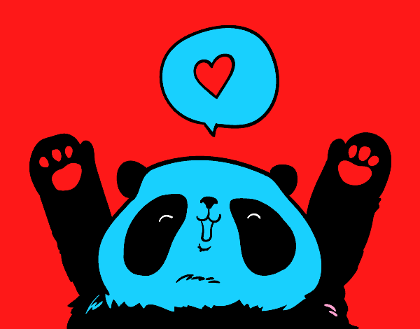 panda enamorado