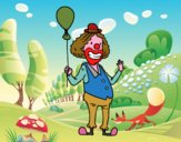 Payaso y globo