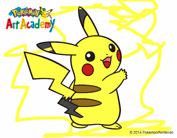 picachu   asiendo  un    impactrueno  y   con   ach