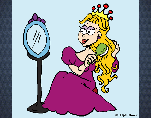 Dibujo Princesa y espejo pintado por DiamondB
