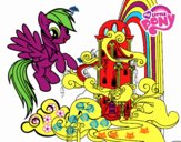 Dibujo Rainbow Dash en su palacio pintado por J1z5m3