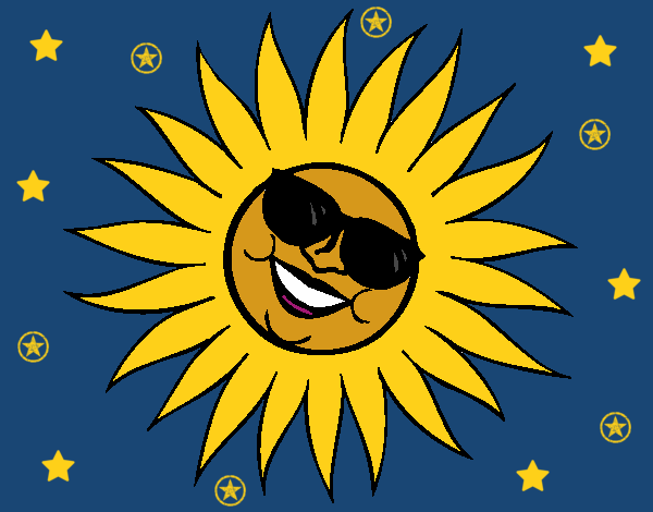 Sol con gafas de sol