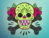 Dibujo Tatuaje de calavera pintado por Angii208