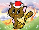 Un gato navideño