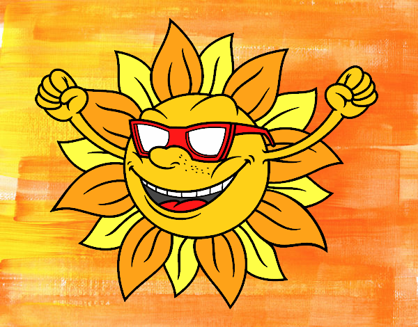 Un sol con gafas de sol