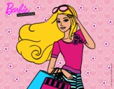 Dibujo Barbie con bolsas pintado por lizcata