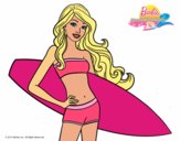 Barbie con tabla de surf