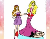 Dibujo Barbie estrena vestido pintado por Silvana004