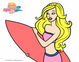 Dibujo Barbie va a surfear pintado por fredielisb