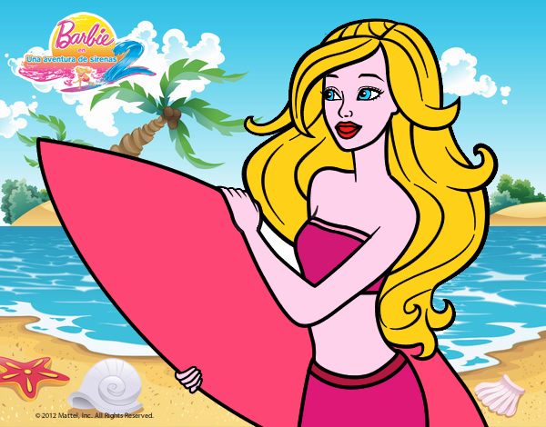 Barbie va a surfear