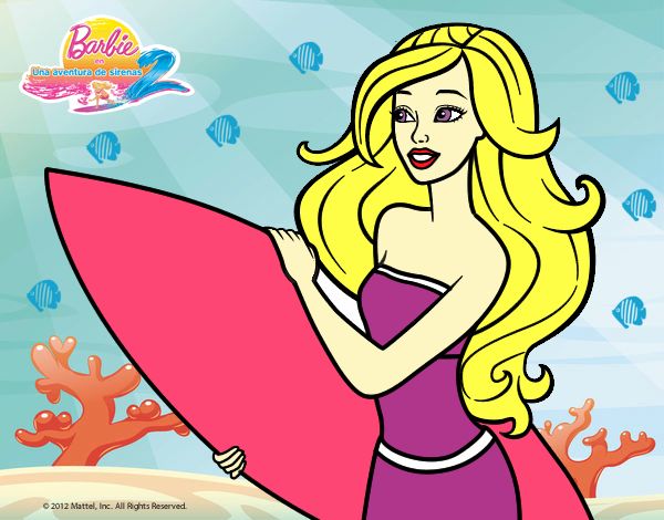 Barbie va a surfear