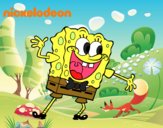 Bob Esponja saludando